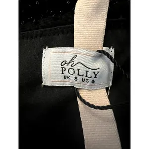 Oh Polly Positano Embellished High Neck Split Maxi Dress in Black Size 4 New thumbnail 10