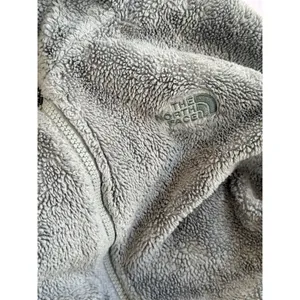 The North Face Osito Jacket Women Medium Olive Gray Fleece Zip Pockets‎ thumbnail 6