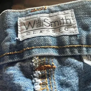 Willi Smith Blue Jean Shorts with Frayed Hem thumbnail 3