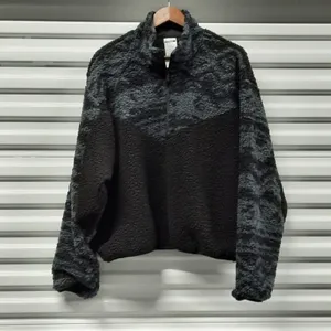 Reebok Core 10 Oversized Sherpa Jacket Womens Large Black Cozy Outdoor Fall thumbnail 5
