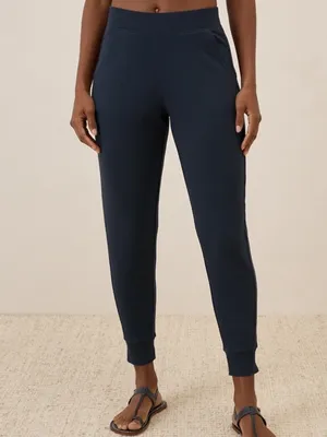 Pact Organic Airplane Navy Jogger Pants Size Small thumbnail 3