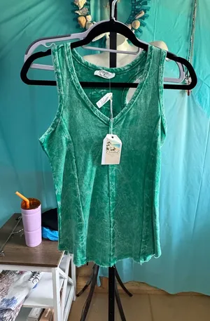 Zenana Acid Washed Tank thumbnail 1