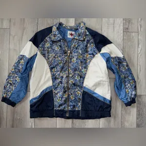 VINTAGE- Active Frontier 90’s Windbreaker Bomber Jacket Aztec size XL thumbnail 6