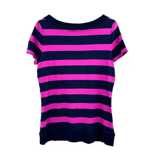 Lauren by Ralph Lauren‎ Size Large Shirt Black Pink Striped Edgy Punk Emo thumbnail 2