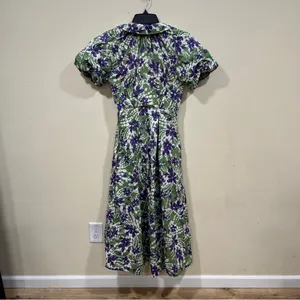 English Factory Casual Print Pleat Midi Dress FLORAL PRINTED MIDI DRESS size XS thumbnail 11