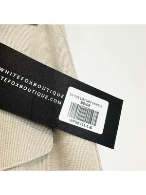 White Fox On‎ The List Skirt Small Beige Faux Cargo Mini Slit Baddie Vegas Party thumbnail 6
