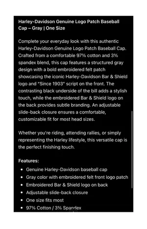Harley-Davidson Hat thumbnail 8