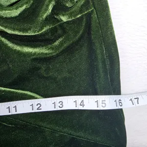 PrettyLittleThing NWT Olive Velvet Twisted Cut Out Ruched Bodycon Dress Size 4 thumbnail 9