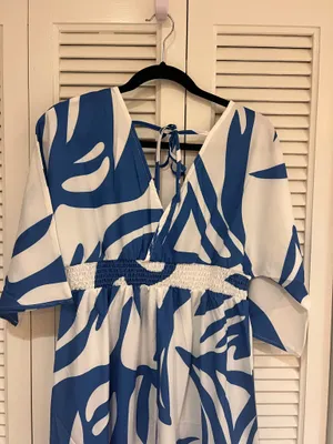 Blue Patterned Maxi Dress thumbnail 2