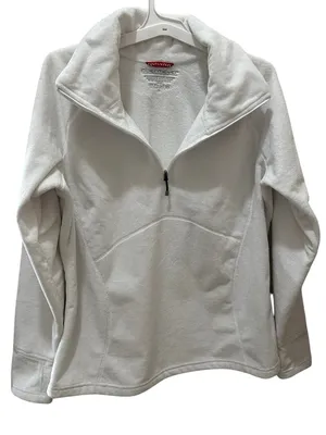 Obermeyer half-zip white fleece pullover size XL thumbnail 2