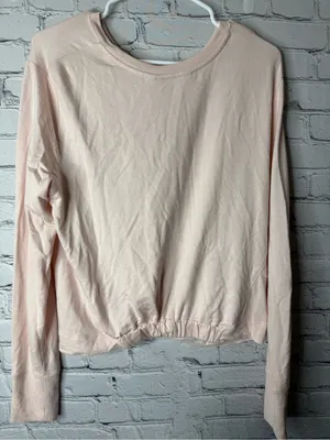 Athleta Long-Sleeve Twist Front Top - Light Blush large thumbnail 8