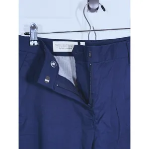 Wildfang Womens Ace Slim Crop Pants Size 8 Navy Blue Tailored Quiet Luxury Work thumbnail 5