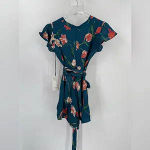 Privacy‎ Please Goodwin Romper Teal Floral Revolve size xs NWT thumbnail 5