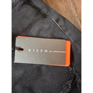 Risen Jeans Black Distressed Crossover Denim Shorts Size‎ Small NWT thumbnail 4