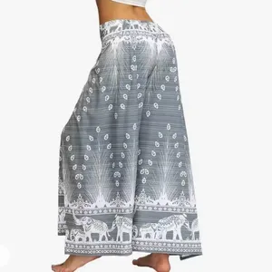 Women’s Elephant‎ Grey Wide Leg Slit Pants Size L/XL thumbnail 3