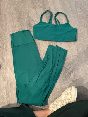 All in Motion Workout Set Matching bra, biker shorts and leggings thumbnail 1