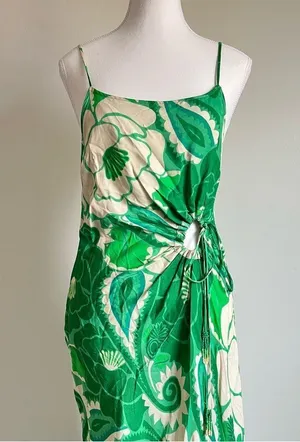 Anthropologie Farm Rio Tropical Groove Circle Cut Out Midi Dress Small thumbnail 4