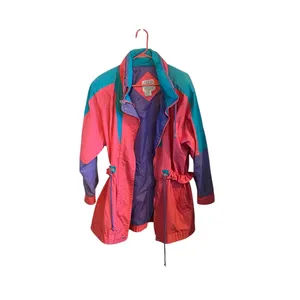 Vintage 80s 90s Pink Purple Women's Jacket wind proof streetwear barbiecore thumbnail 9