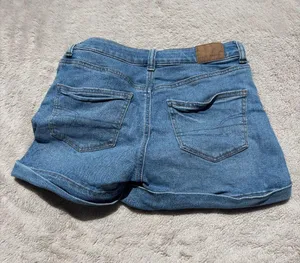 American Eagle Blue Denim Mom Shorts thumbnail 2
