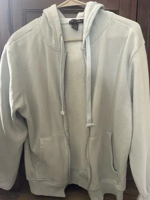Women’s Light Gray Full-Zip Hooded Fleece Jacket thumbnail 1