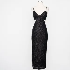 Bardot Black Sequin Cutout‎ Dress - Extra Small thumbnail 2