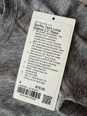 Lululemon Grey Long Sleeve Swiftly Tech Size 4, Race Length. thumbnail 3