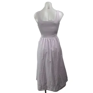 Aritzia Babaton Revive Poplin Womens Purple Sleeveless Flare Tank Midi Dress XS thumbnail 3