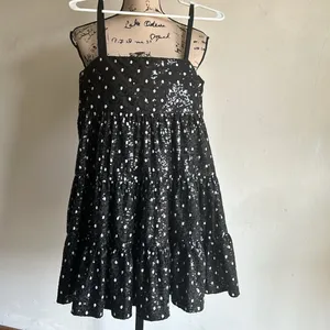 ZARA Polka Dot Sequined Babydoll Dress Size XS NWT thumbnail 2