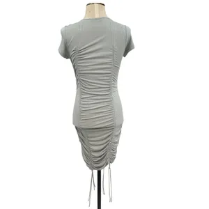 Urban Outfitters‎ Lioness Eyes For You Ruched Mini Dress Short Sleeve Gray XS thumbnail 8