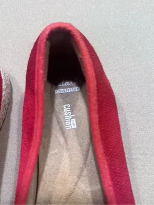 Clarks Collection Cushion Soft Red Suede Espadrille Slip-On Shoes thumbnail 3