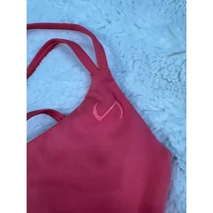TLF Apparel Sports Bra XS Coral Pink Strappy Back Activewear Gym thumbnail 4