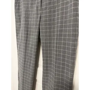LOFT Grey Windowpane Plaid Straight Leg Trousers Dress Pants Womens Mid Rise 10 thumbnail 7