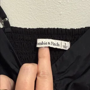 Abercrombie and Fitch Black Cut Out Crop Top Size Small thumbnail 2