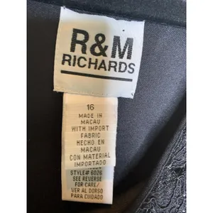 NWT R&M Richards Black Formal Dress Lace Chiffon Sz 18 thumbnail 8