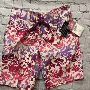 Kanu Surf OceanSide Purple Floral Board Shorts Women's Size 2 NWT thumbnail 6