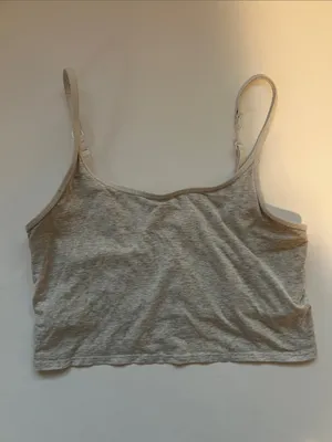 Old Navy Light Gray Cropped Camisole Bralette thumbnail 7