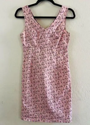 Vintage Studio Floral Pink Dress sz S thumbnail 1
