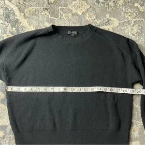 J. Crew Black Crewneck Sweater Classic Knit Design thumbnail 4