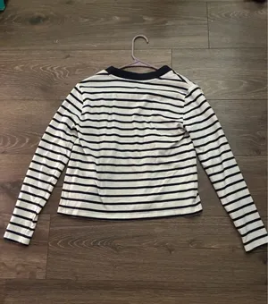 Ann Taylor Striped V-Neck Button Cardigan | Petite XXSP thumbnail 5
