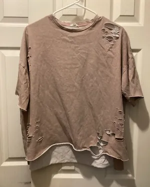 POL Washed Mauve Lightweight Tee thumbnail 1