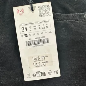 Zara Mid-Rise TRF Extra Curved Jeans Black Size 34 / US 2 NEW Mid Rise thumbnail 3