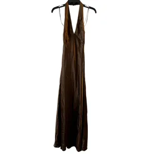 Reformation Daniela Silk Maxi Dress Pinecone Brown size 4 C0 thumbnail 3