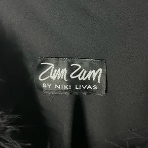 Vintage Zum Zum Black Feather Trim Eveningwear Maxi Prom Dress Gown Whimsigoth thumbnail 7