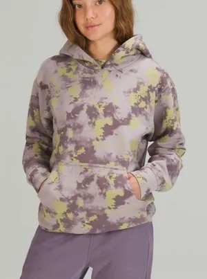 LULULEMON All Yours Hoodie Orbital Tie Dye Mauve Grey Multi‎ Size 12 thumbnail 1
