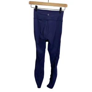 Lululemon Womens Size 4 High Waist Full‎ Length Leggings Blue thumbnail 3