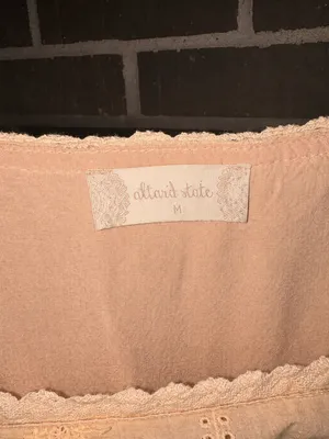 Altar'd State Peach Eyelet Mini Dress thumbnail 2