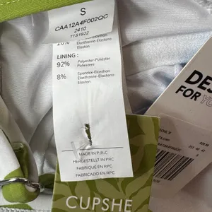 Cupshe x JoJo Fletcher Small Mid-Bikini Swim Top Underwire Adjustable Tie Leaf thumbnail 9