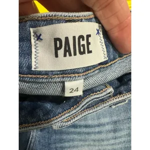 Paige Cindy High‎ Rise Straight Leg Jeans Mel Destroyed Raw Hem 24 thumbnail 8