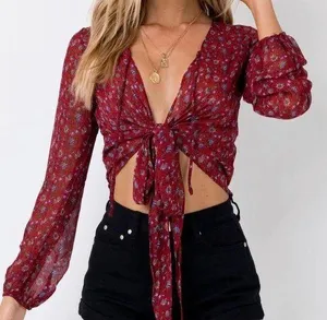 Princess Polly Tie Front Blouse thumbnail 1