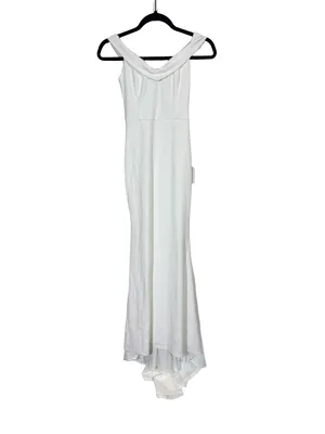 NWT Lulus Arienne White Off-the-Shoulder Mermaid Maxi Dress- Still Full Price thumbnail 10